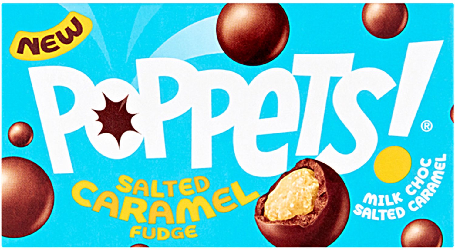 Poppets Milk Choc Coated Salted Caramel Fudge - Engelse chocolade - 36 x 36 g