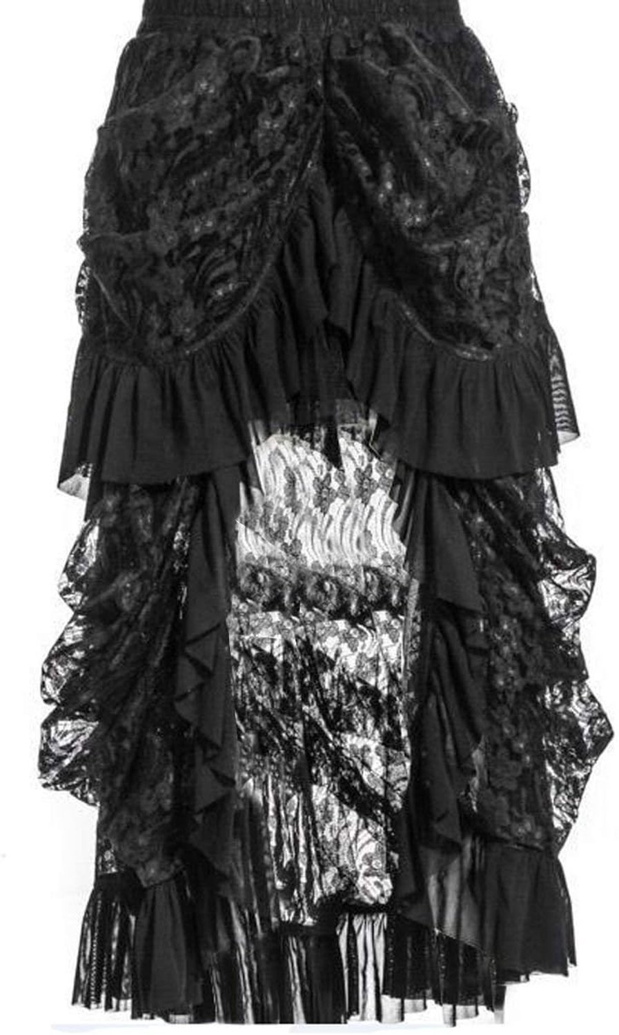 Steampunk Gothic zwart kant rok lange rok