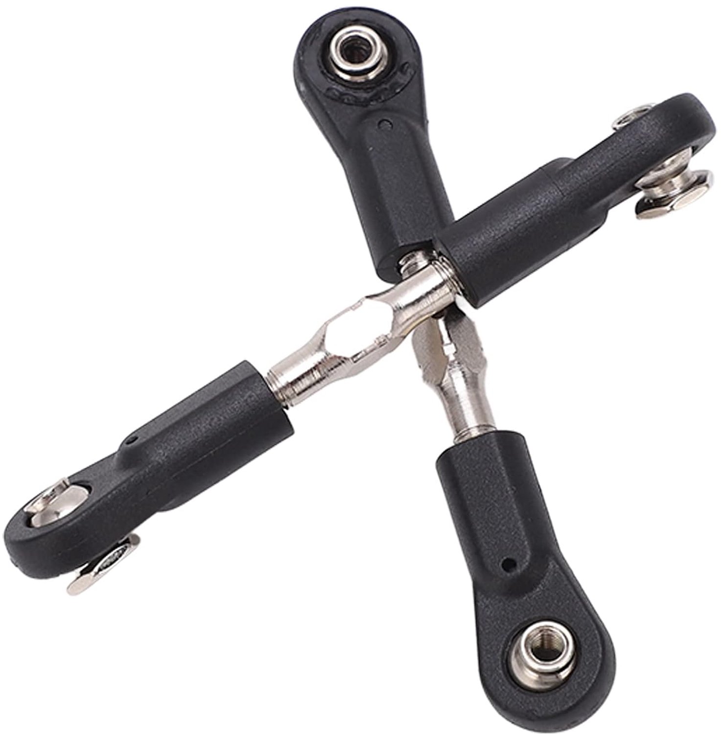 2 Stuks RC Servo Link Stuurstang 8020 Zwart Stuurstangenstelsel voor ZD Racing 1/7 DBX07 EX 07