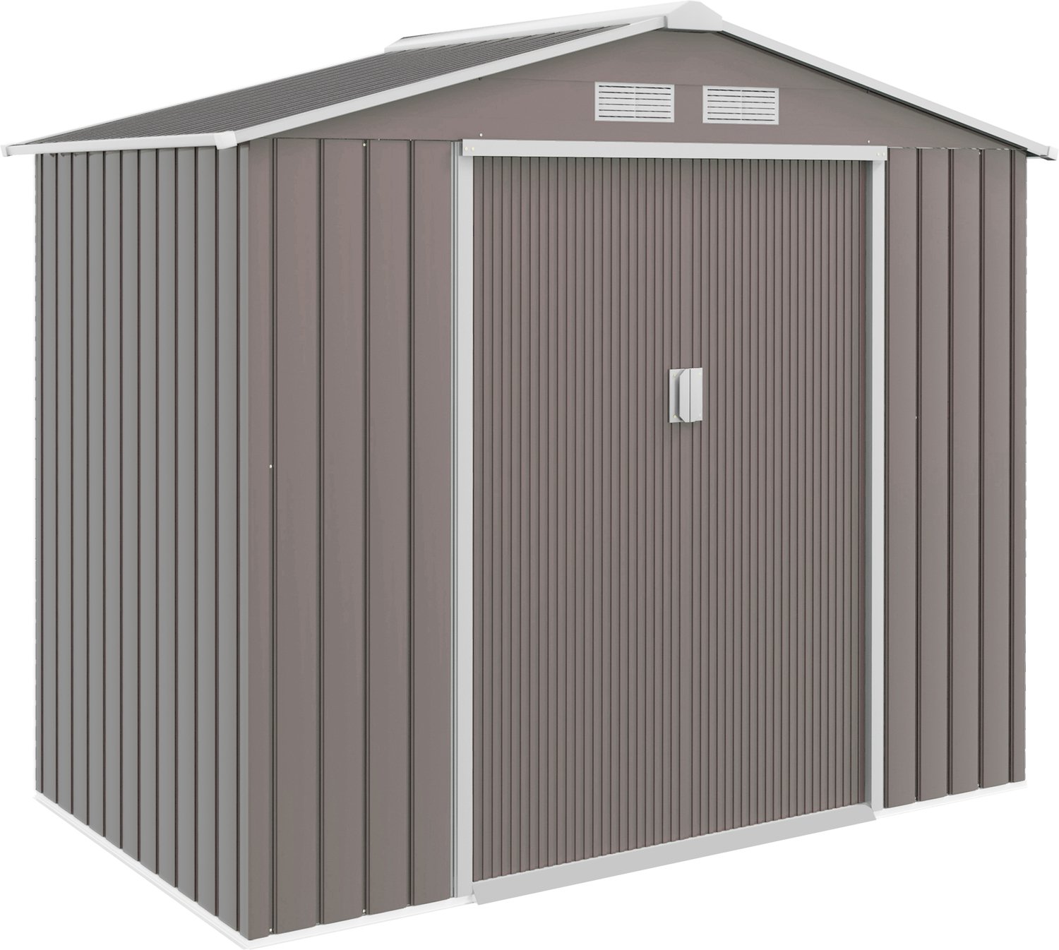 Sunona Metalen tuinhuis - Met schuifdeuren en ventilatie - 213 x 130 x 185 cm - Grijs