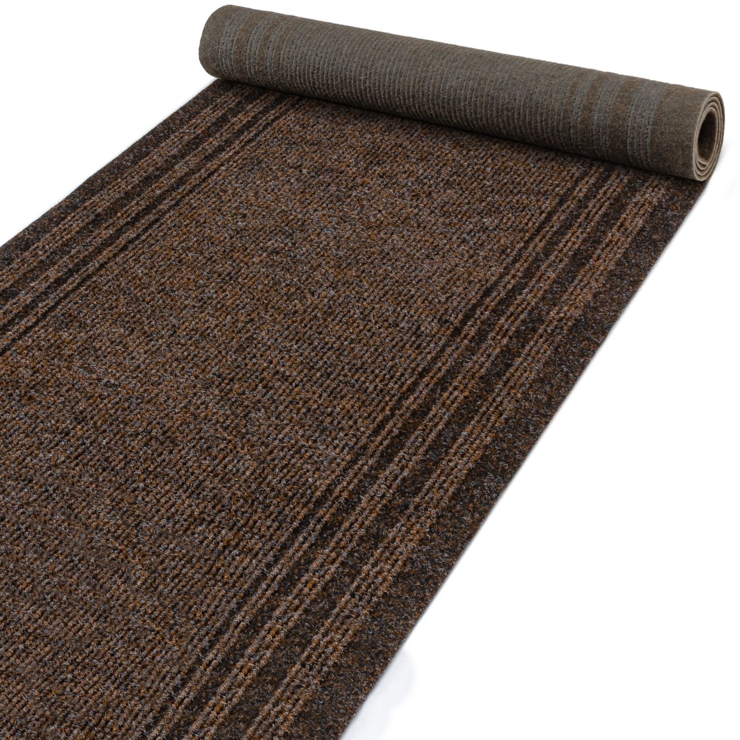 ANRO Loper Passat Bruin 67cm x 20m – Schoonloopmat Op Rol Gangloper Vuilvangmat Antislip Op Maat