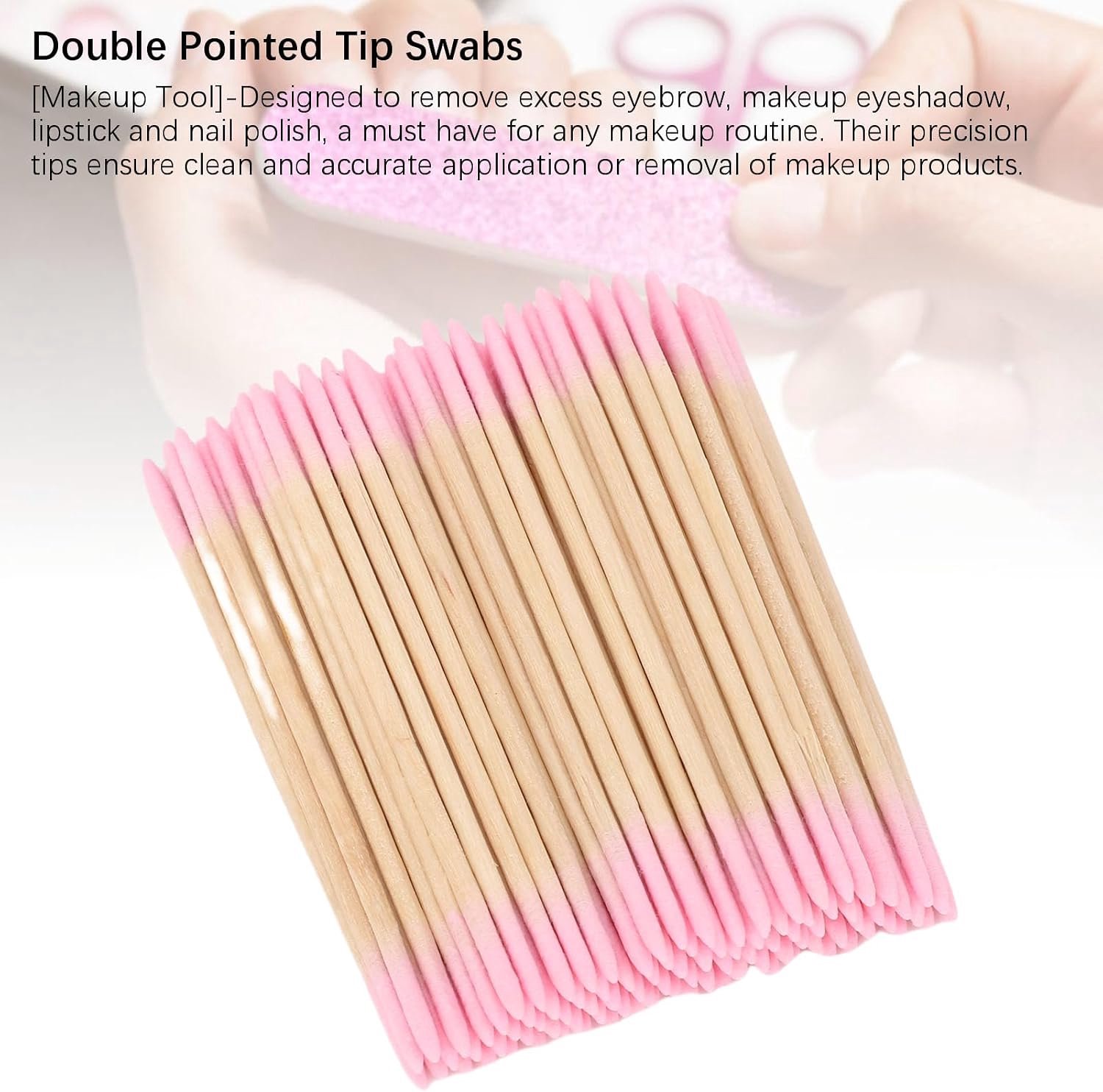 Wattenstaafjes, Hoogwaardige Make-upreinigingssticks met Precisiepunt voor Professionele Make-upartiesten en Thuisgebruik, 10 Zakken van Elk 100 Stuks