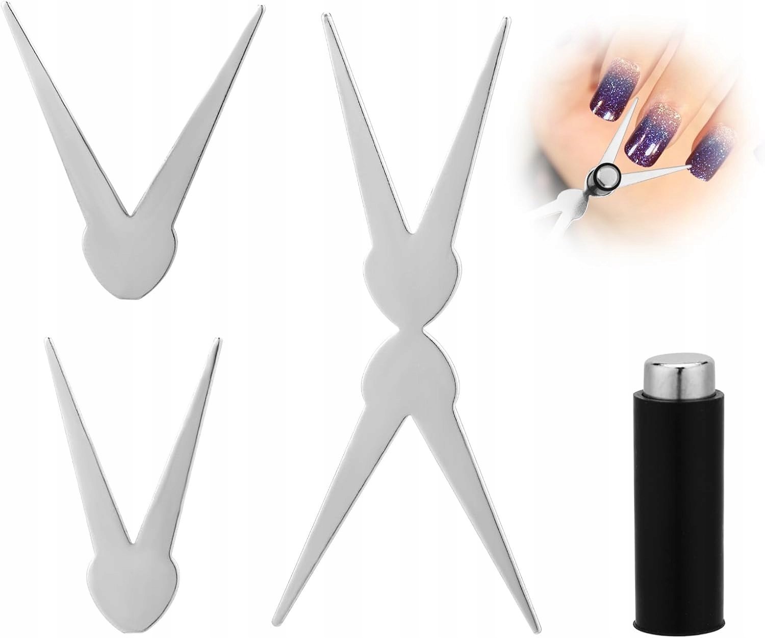 Magnetische Kattenoog Set: 4 Stuks voor Franse Manicure DIY