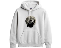 Maan Hoodie – Vriendelijke Furry Karakter bij de Volle Maan – Speelse Outfit – Unisex Hoodie voor Dames & Heren – Origineel Cadeau