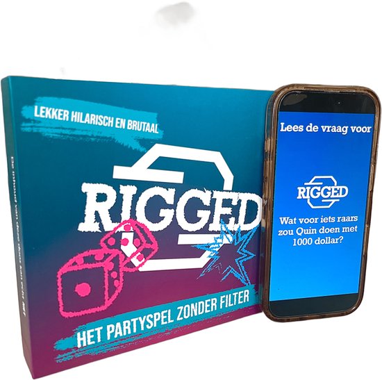Rigged - Hilarisch partyspel - 1000+ persoonlijke vragen, dilemmas & bluffen - Gezelschapsspel volwassenen - 2-12 spelers - 16+