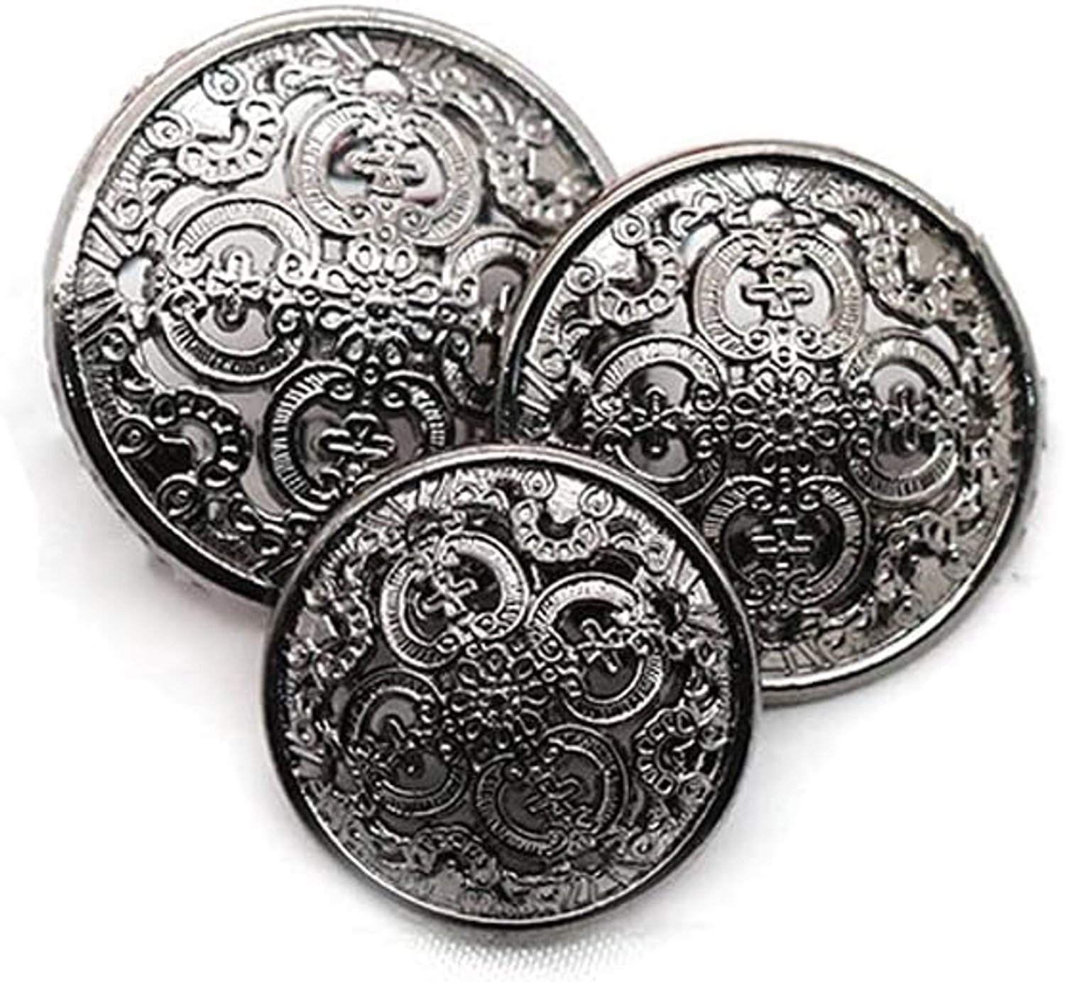 Knopen zwart zilver goud ronde decoratieve knopen voor kleding naaien accessoires