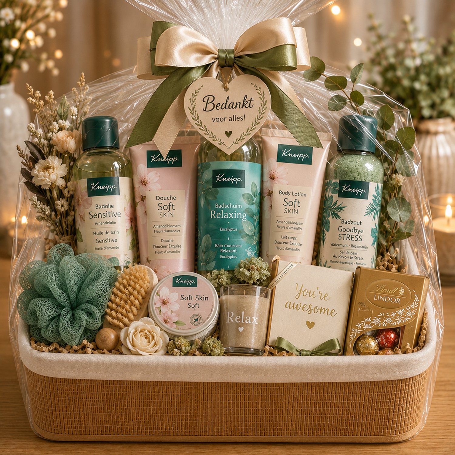 Luxe Kneipp Wellness Cadeaumand Deluxe – Relax & Verwenpakket