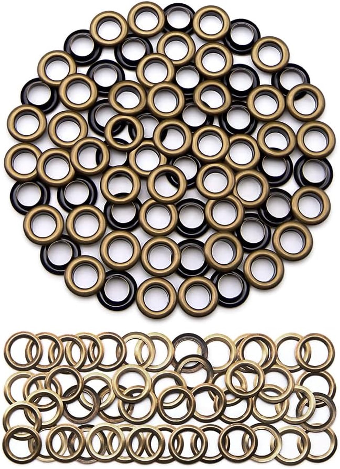 Oogjesset, 50-delige set met metalen ogen, oogje en grommet gereedschapsset, messing ogen in de set