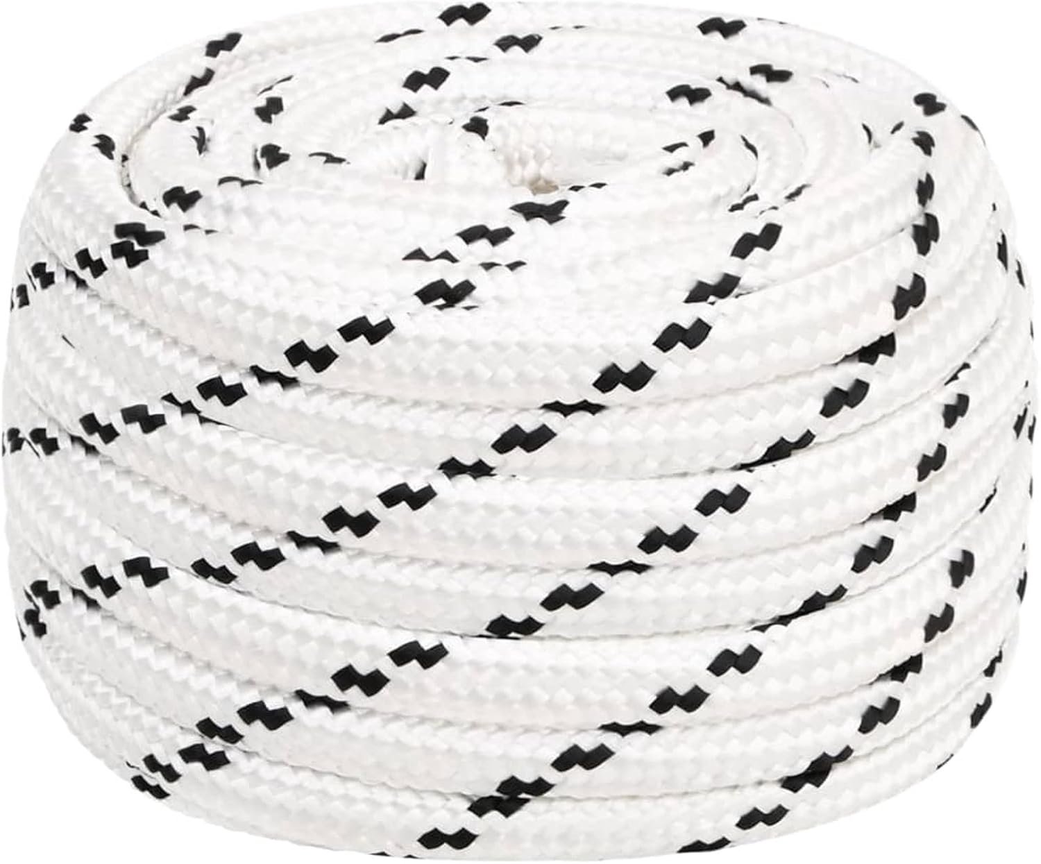 Touw gevlochten aanmeerder touw gevlochten lijn bootstouw gevlochten touw touw ankerlijn multifunctioneel touw lijndikte: 16 mm, lengte: 25 m, werkdikte: 640 kg polyester wit