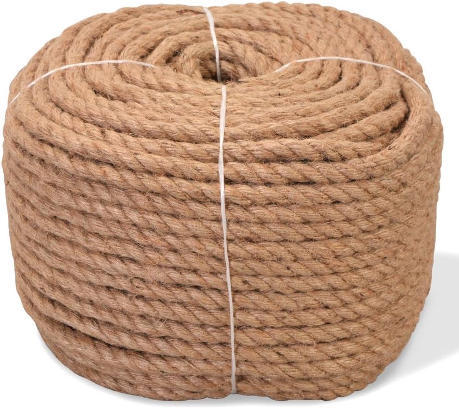 Touw 100% jute koord gedraaid koord henneptouw henneptouw jute touw voor tuin, verpakking, huisdecoratie 6 mm 500 m