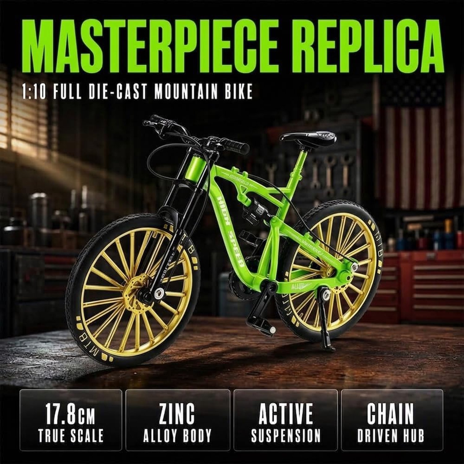 Mountainbike-model, 1:10 vingerfiets MTB