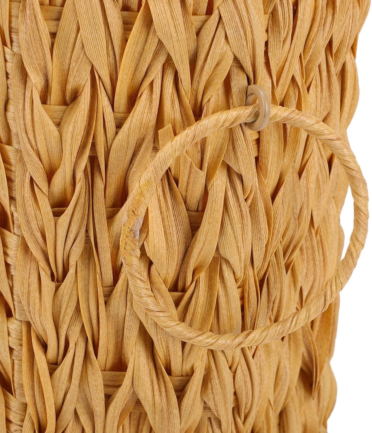 Aqxreight Toiletmand, Grote Faux Rotan Opbergmand (Light Linen Color)