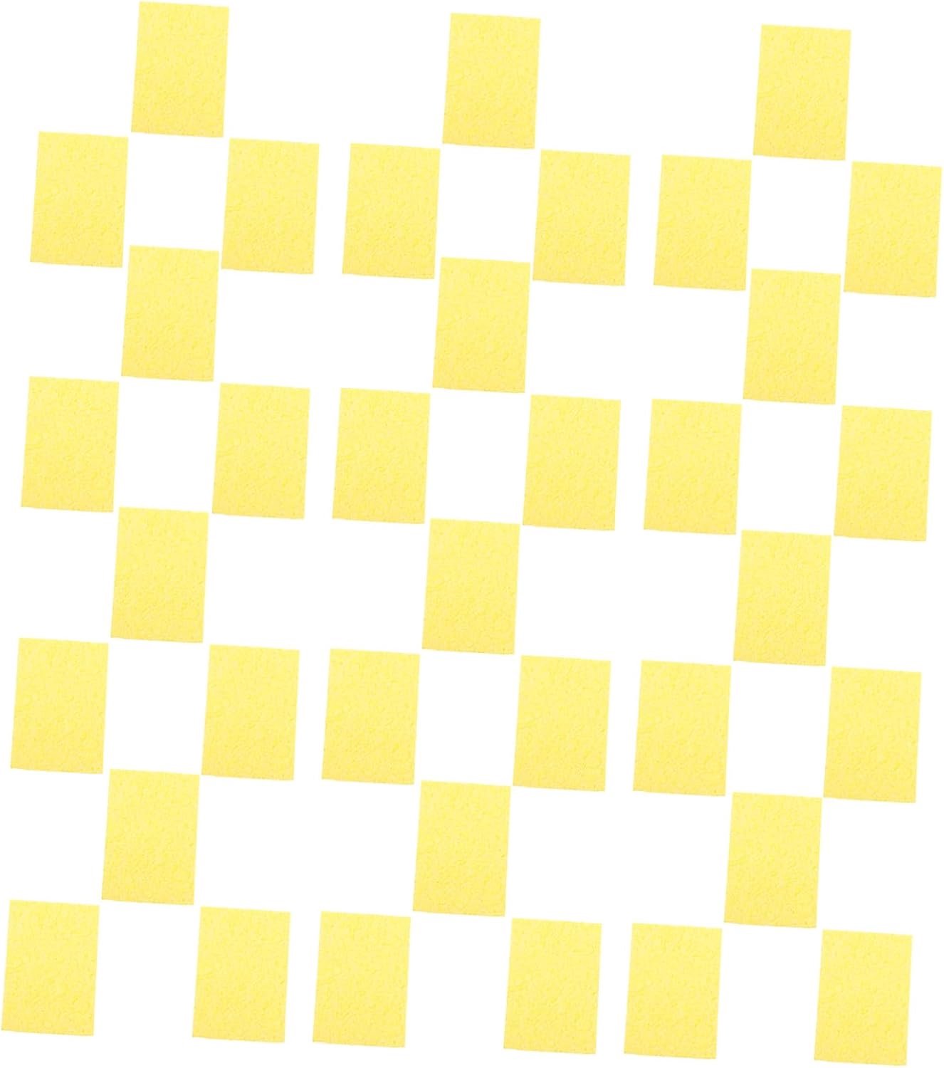 50 Soldeerspons voor Soldeerijzer Reinigen Hittebestendige Reinigingspads voor Soldeertips Verlengt Levensduur Compacte voor Werkplaats Geel