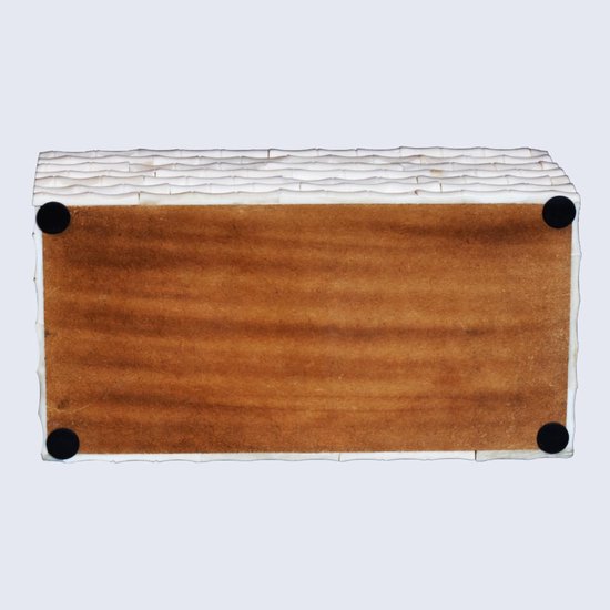 Home Decoratieve doos - handgemaakte sieraden organizer doos met deksel - aandenken doos voor huisdecoratie, sieraden, accessoires, verzamelobjecten - moderne houten opbergdoos - bamboe, — afbeelding 4