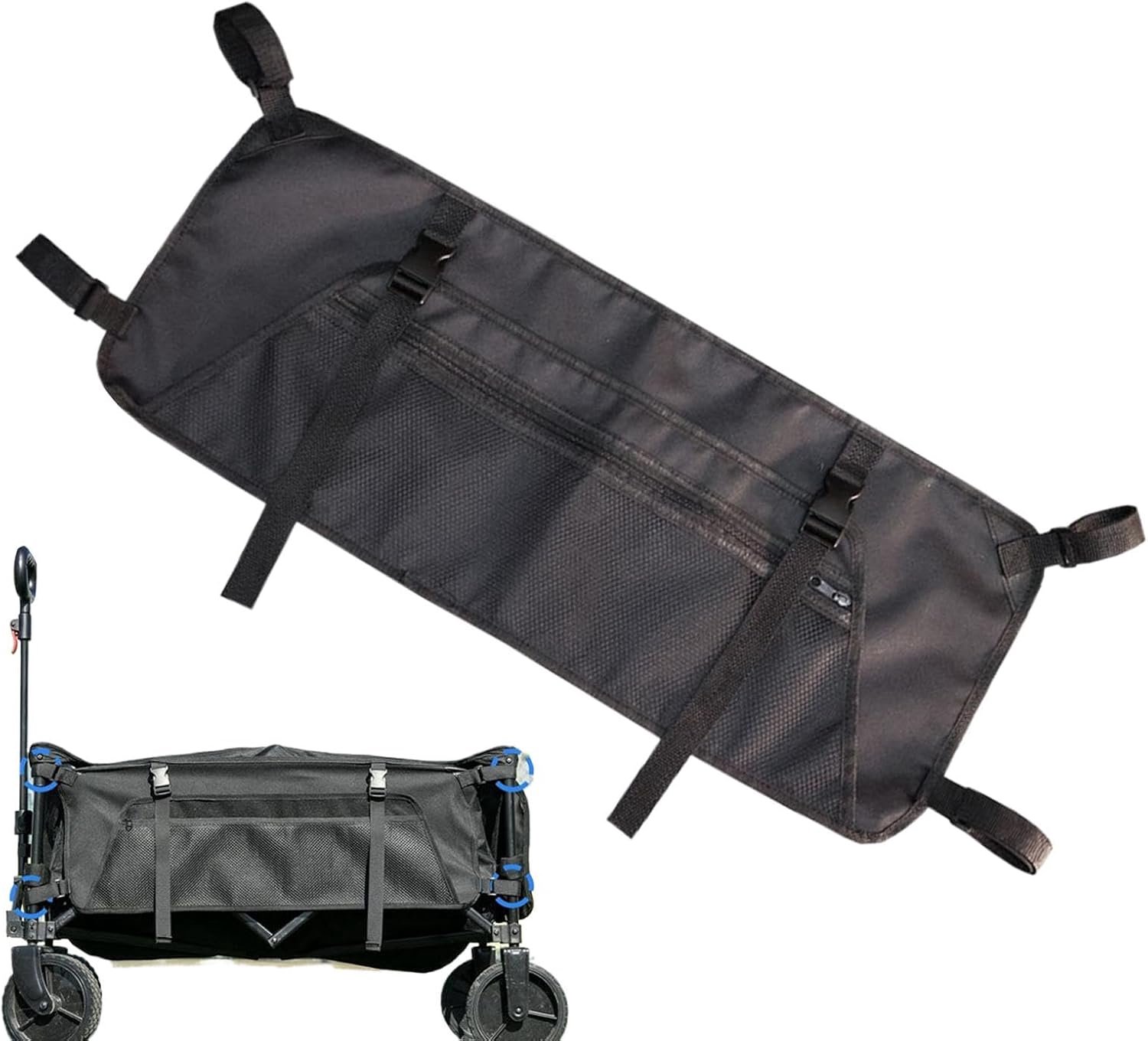 Zijvak voor winkelwagentje | 600D Oxford Capaciteit Tuinwagen Zijzakken, Wandelwagen Organizer, Sorteren Opbergzakje Accessoires voor Kamp, Picknick, Tuin, Outdoor Activiteiten