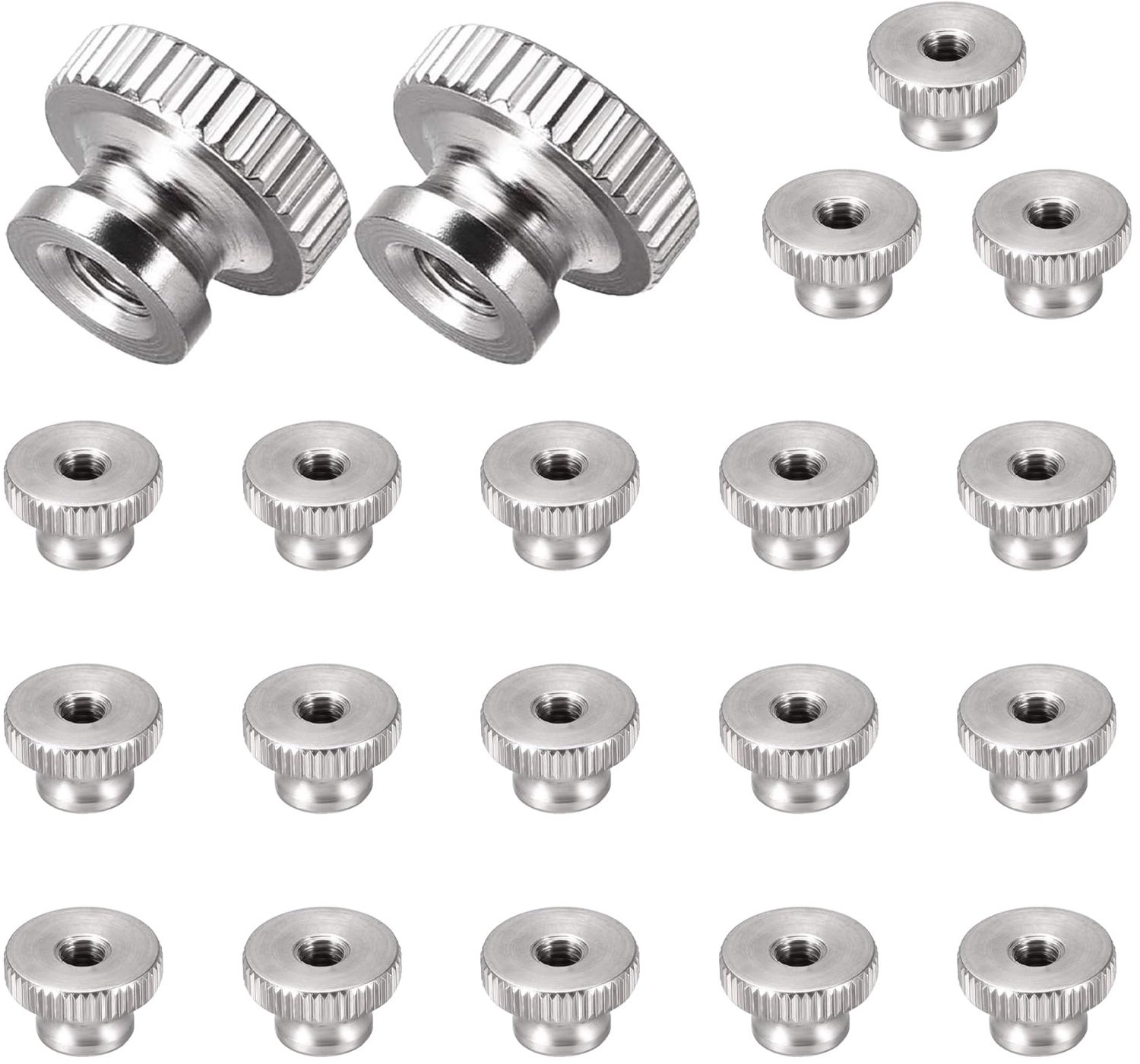20 Stuks Knurled Duwmoeren M6 voor Meubelassemblage