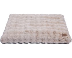 BingoPaw Hondenkussen 105x70x12 cm - XL - Fluffy - Luxe Hondenbed - Dog Bed - Wasbaar - Beige