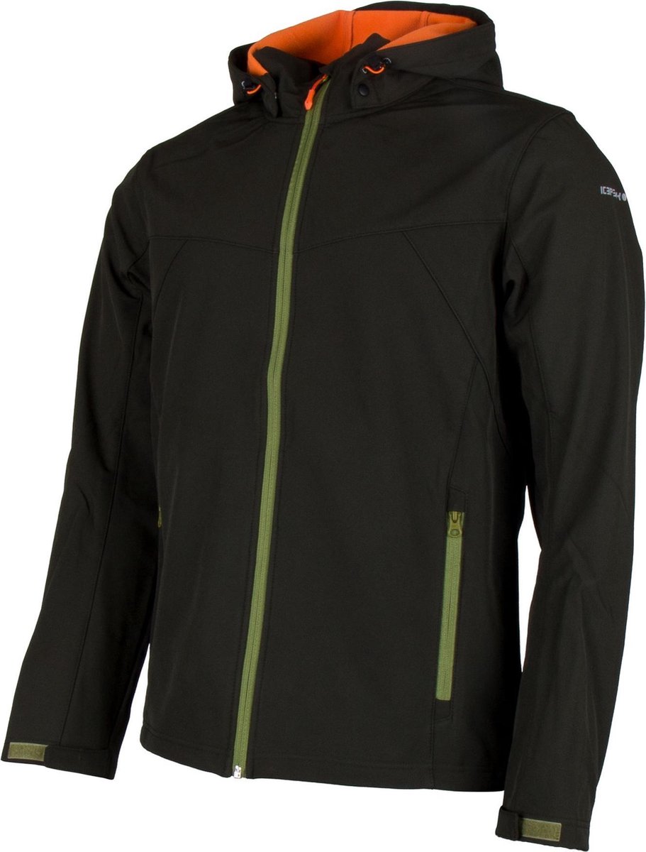 | Icepeak Lukas Softshell Heren Outdoorjas Zwart | Icepeak Lukas Softshell Jas Heren Sportjas