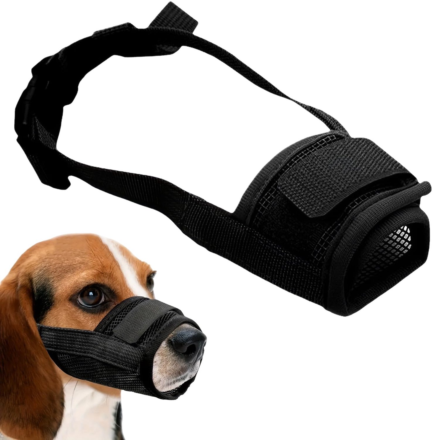Zachte, Verstelbare Muilkorf voor Kleine Honden, Maat S