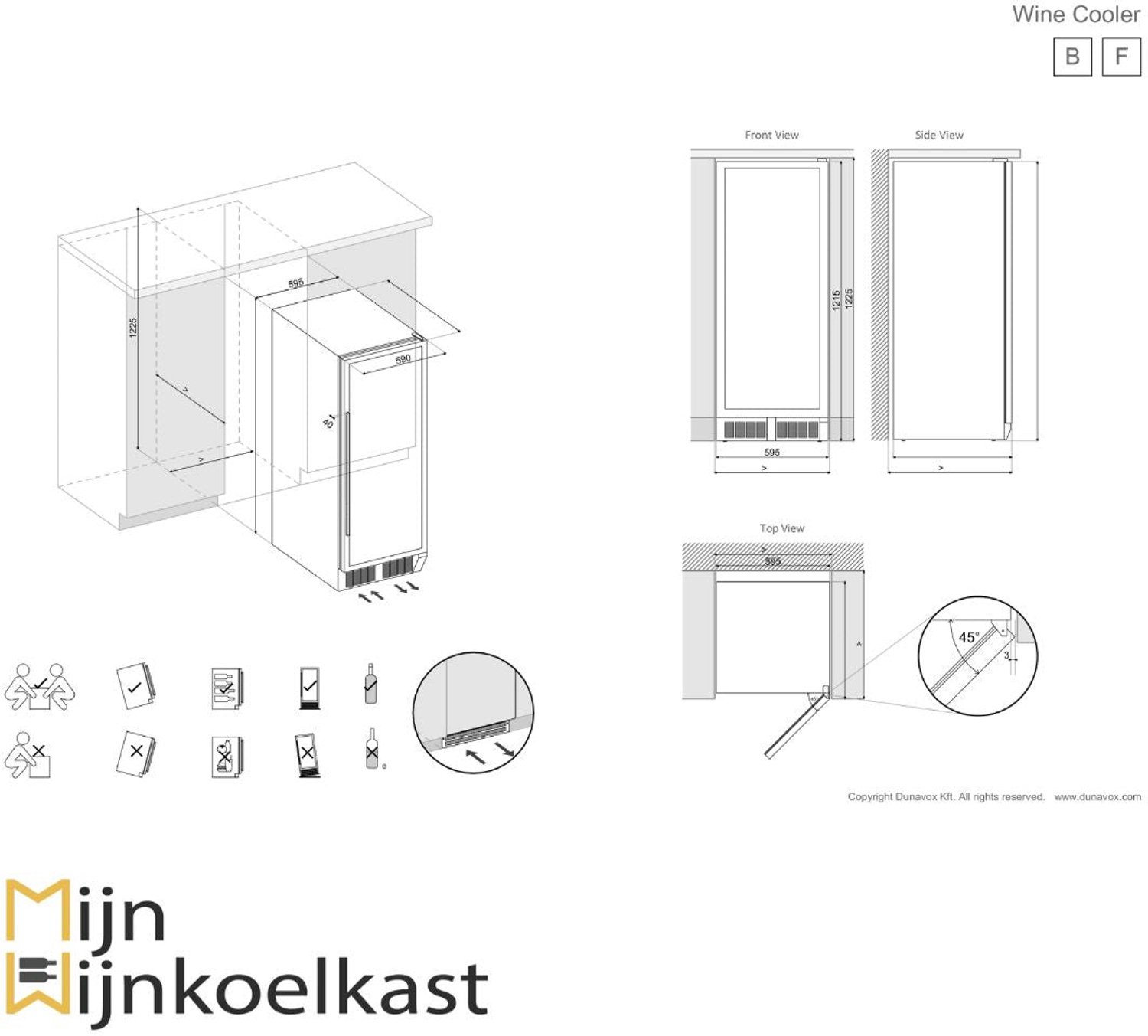 Dunavox Sera-70 Vrijstaande Wijnkoelkast DX-70.258SS 70 flessen, RVS – foto 7