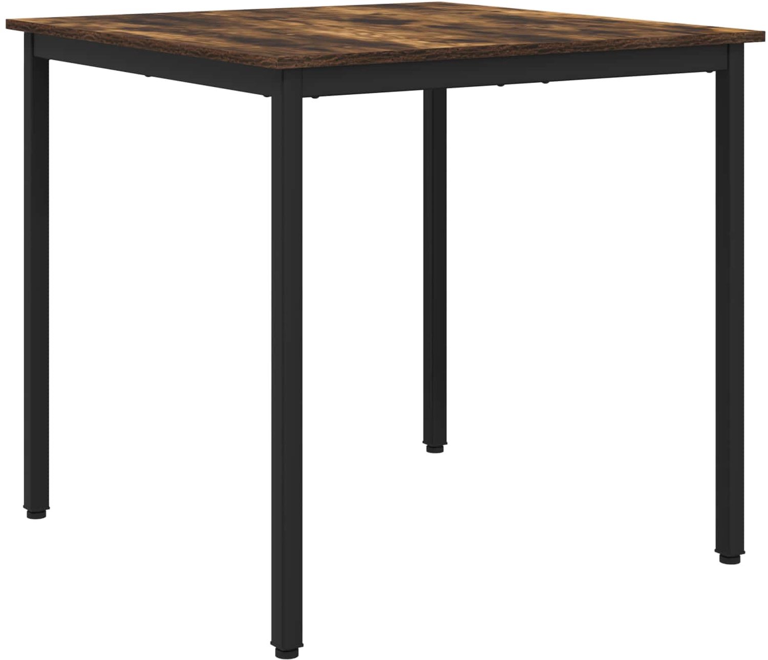 vidaXL Eettafels - 80 - x - 80 - x - 75 - cm - Bewerkt - hout - Gerookt - eiken - Vierkant