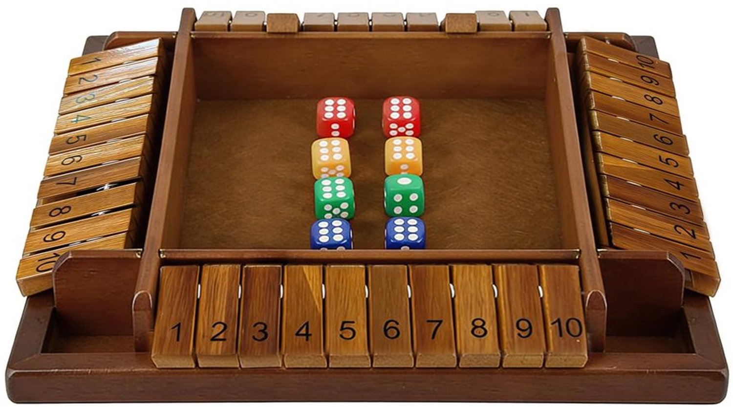 Shut The Box Houten Bordspel voor 4 Spelers