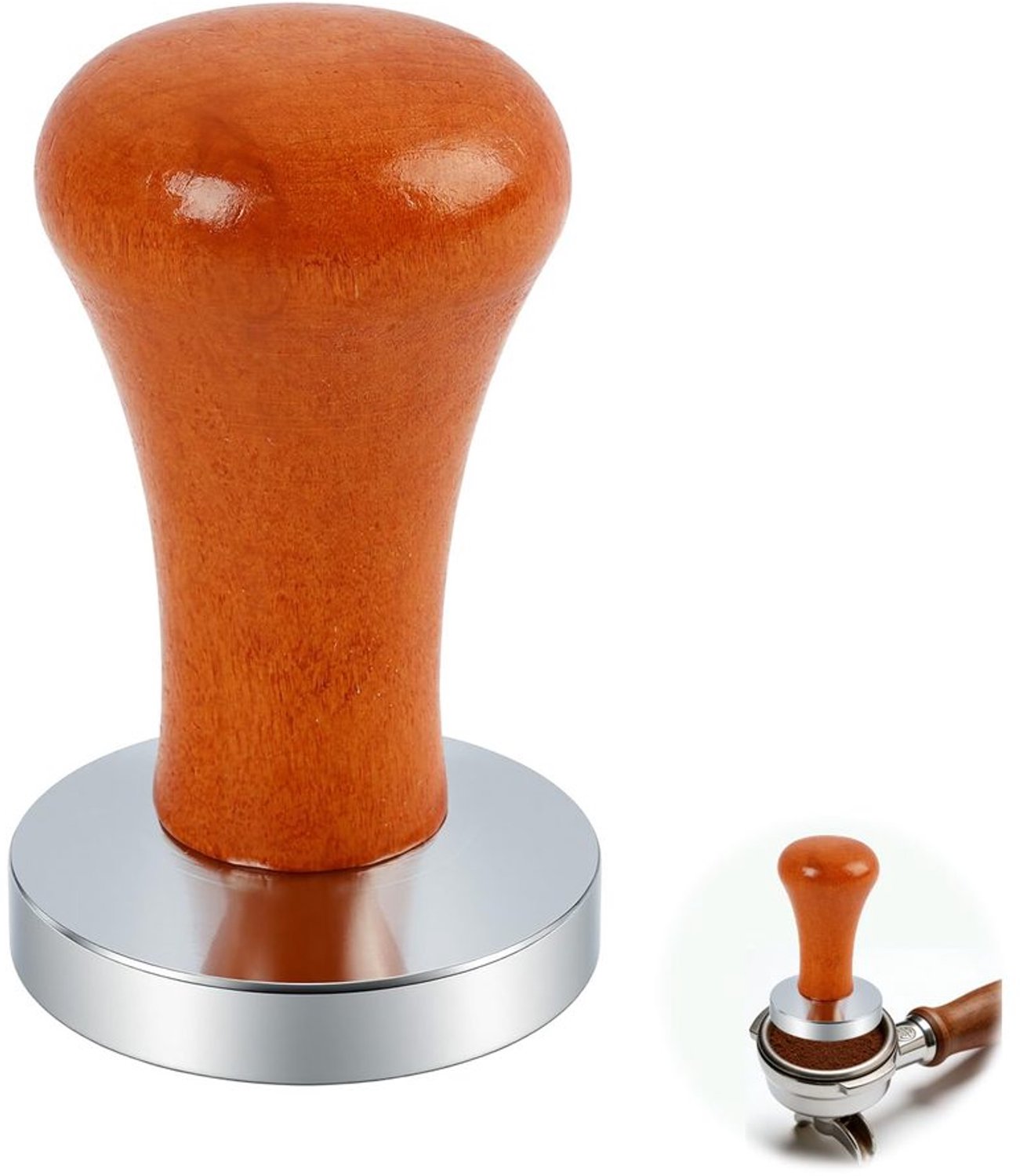 51mm Koffie Tamper met Houten Handvat voor Espresso
