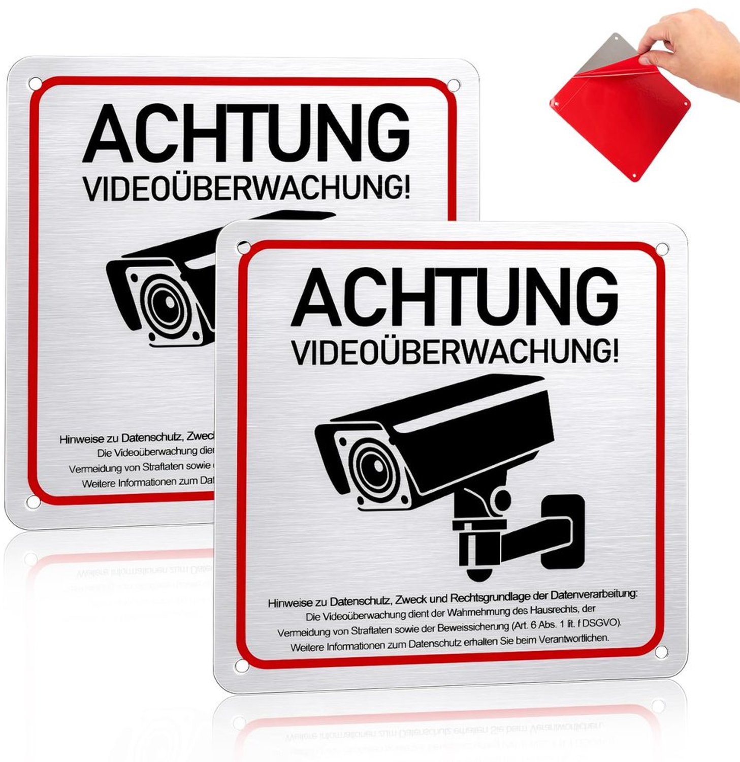 Waarschuwingsbord voor Videobewaking 15x15 cm