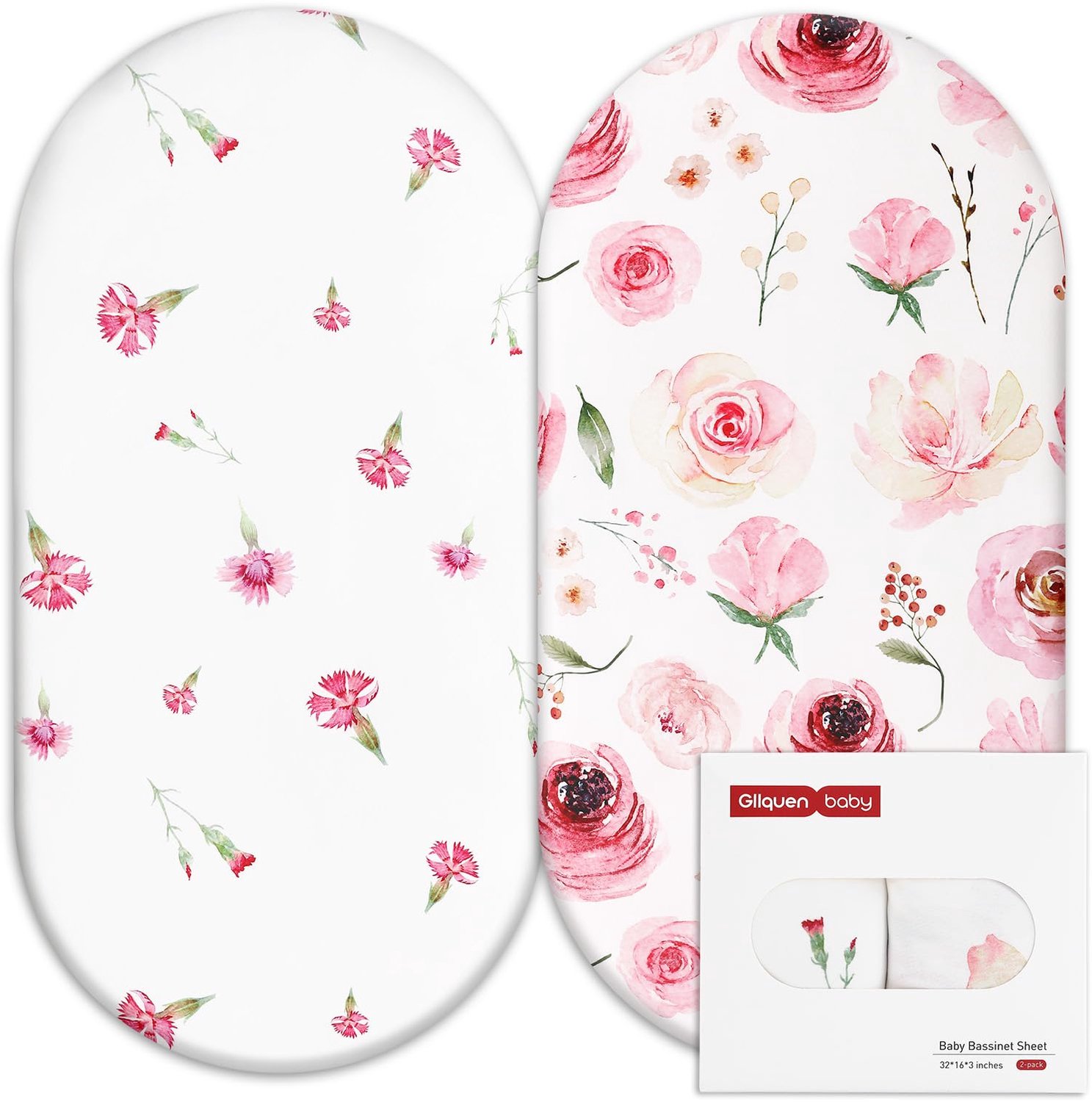 Set van 2 Babybedlakens van 100% Microfiber