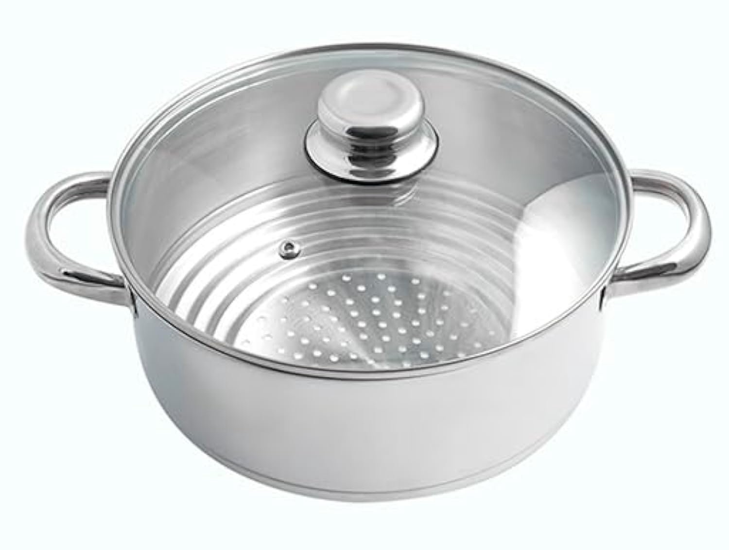 Stoomzeef met Deksel, Verstelbare Diameter van 16 tot 24 cm