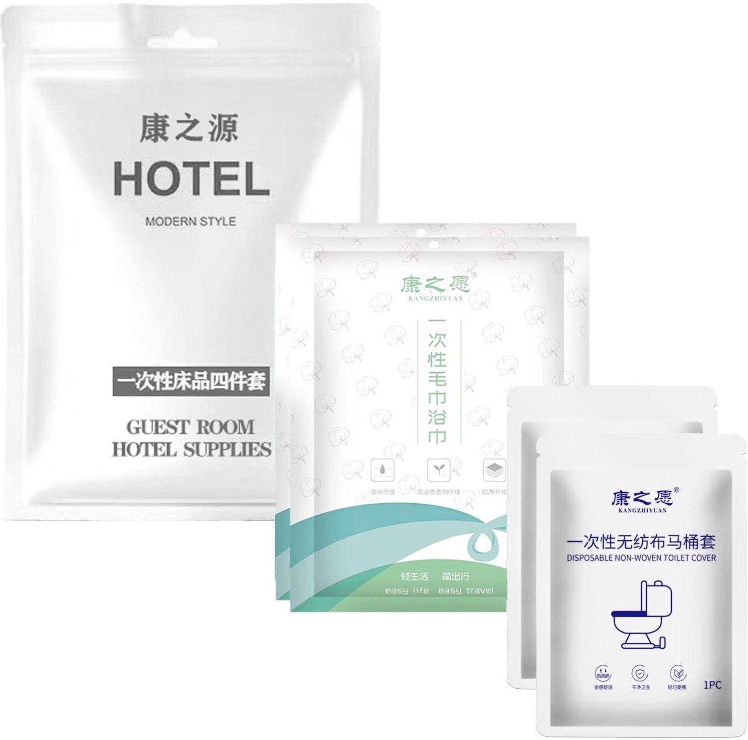 One Time Travel Set van 10 - Microfiber Bedlinnen en Handdoeken voor Comfortabel Reizen