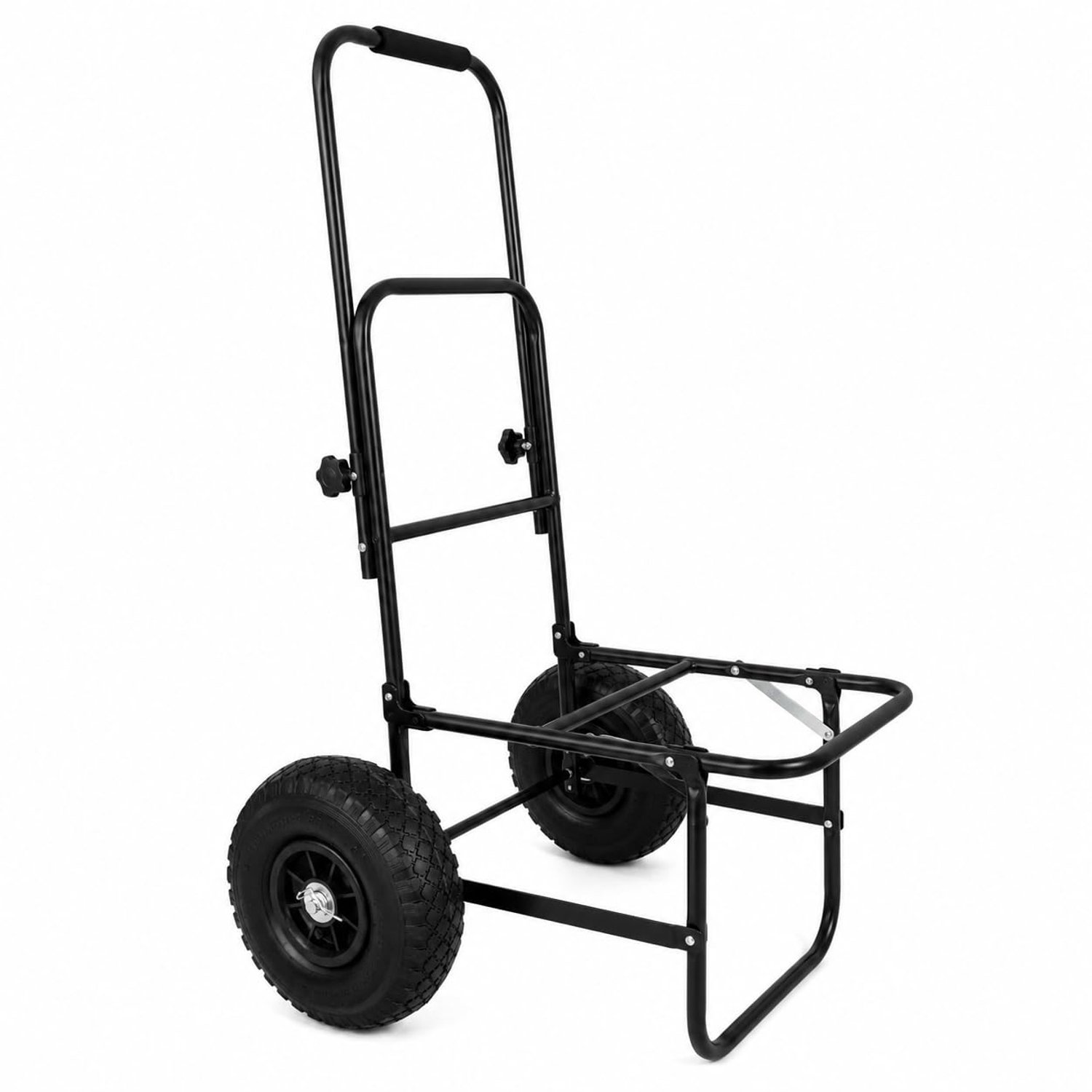 Vouwbare Transport Trolley - 100 x 40 x 31 cm - Met Uittrekbare Handgreep en Luchtbanden