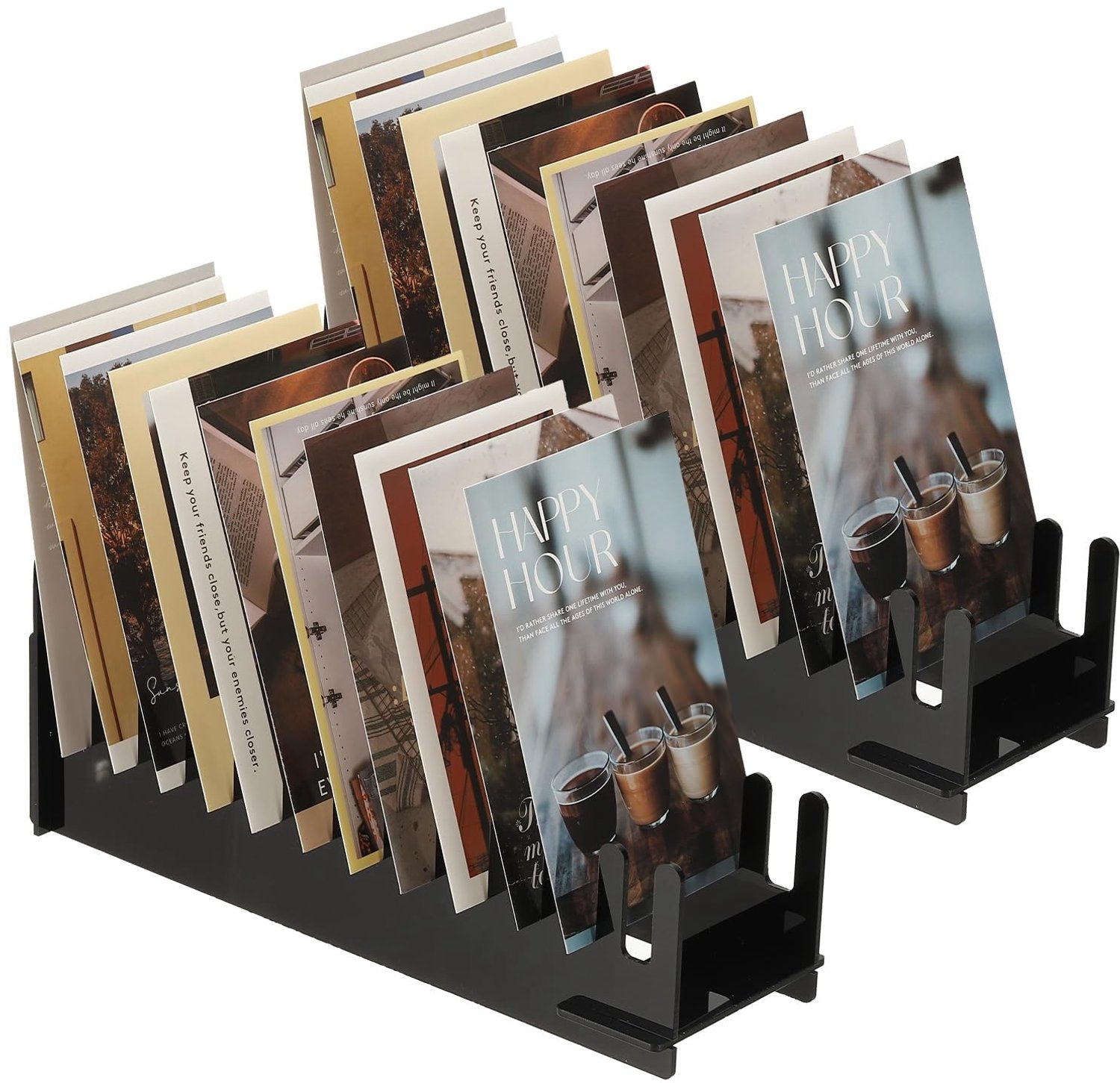 2-Pack Acryl Display Stand voor Wenskaarten