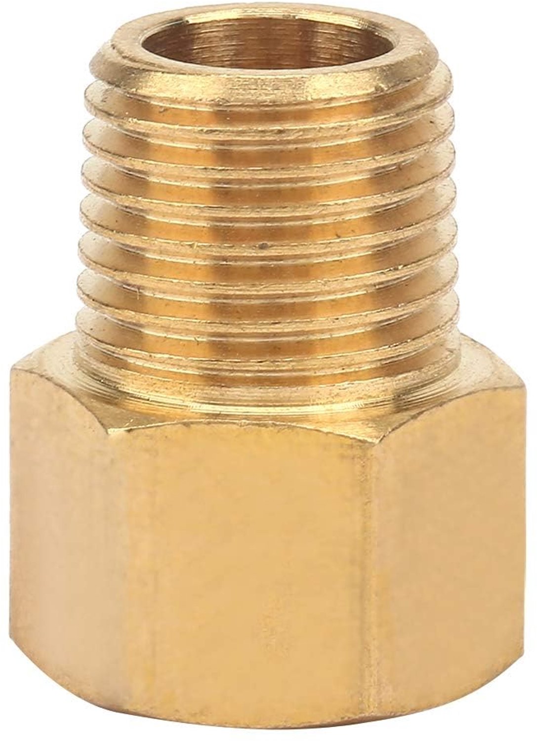 Messing Adapter 1/4 BSPT Mannelijk naar 1/4 NPT Vrouwelijk - Hoogwaardige Koppeling voor Drukmeters - Duurzaam - Verstevigd - Geschikt vo...