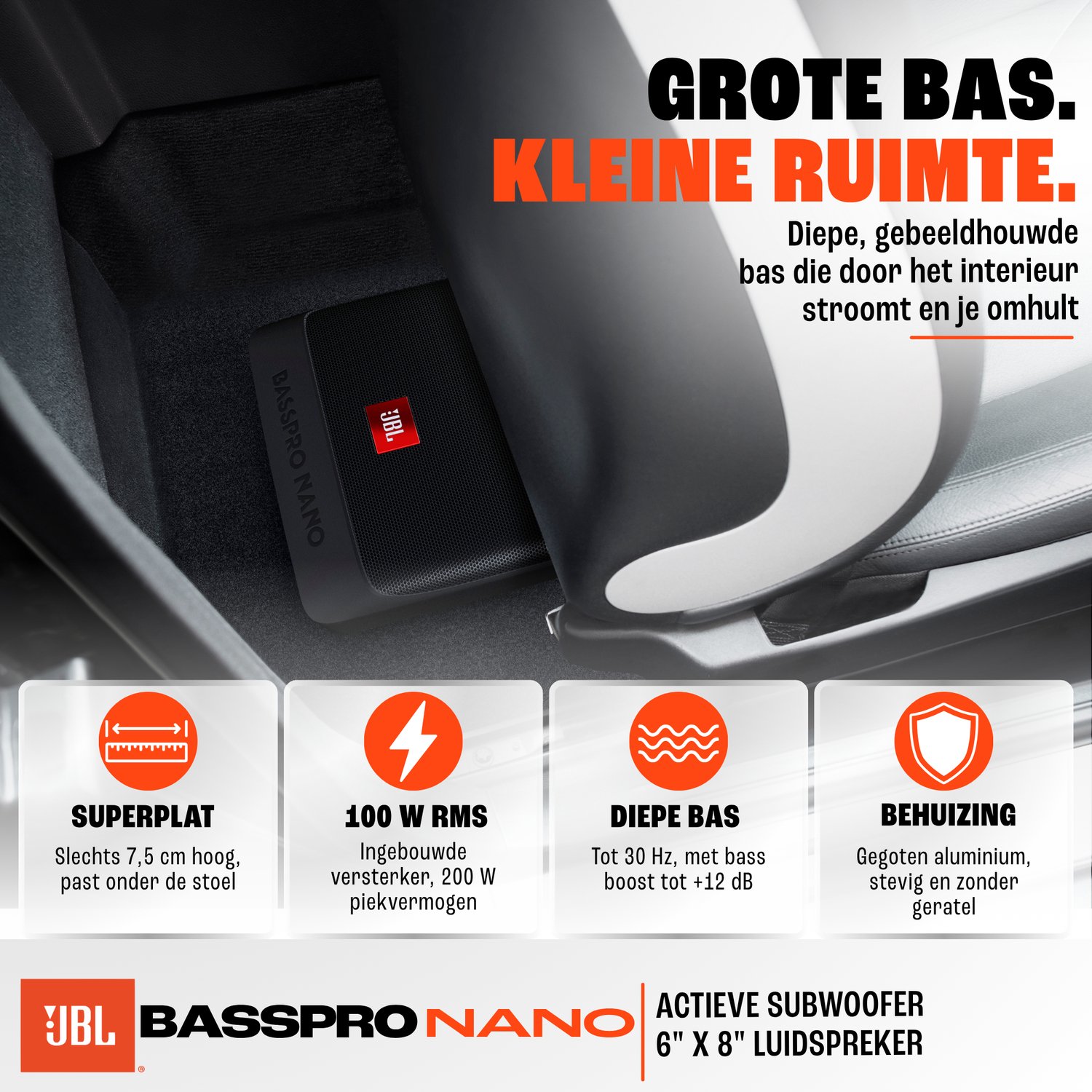 JBL Legendary PACK - Complete Car Audio Set - Legend 700D 7 Inch Autoradio + BassPro Nano Actieve Subwoofer - CarPlay & Android Auto – foto 3