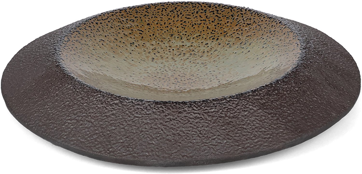 Fameilleur diep bord 25,5 x 17 cm mosgroen met textuur Cone set van 4 - porseleinen soepbord en pastabord, voor soep, pasta, salade en stoofgerechten, vaatwasser- en magnetronbestendig, voedselveilig, servies voor thuis, restaurant en horeca