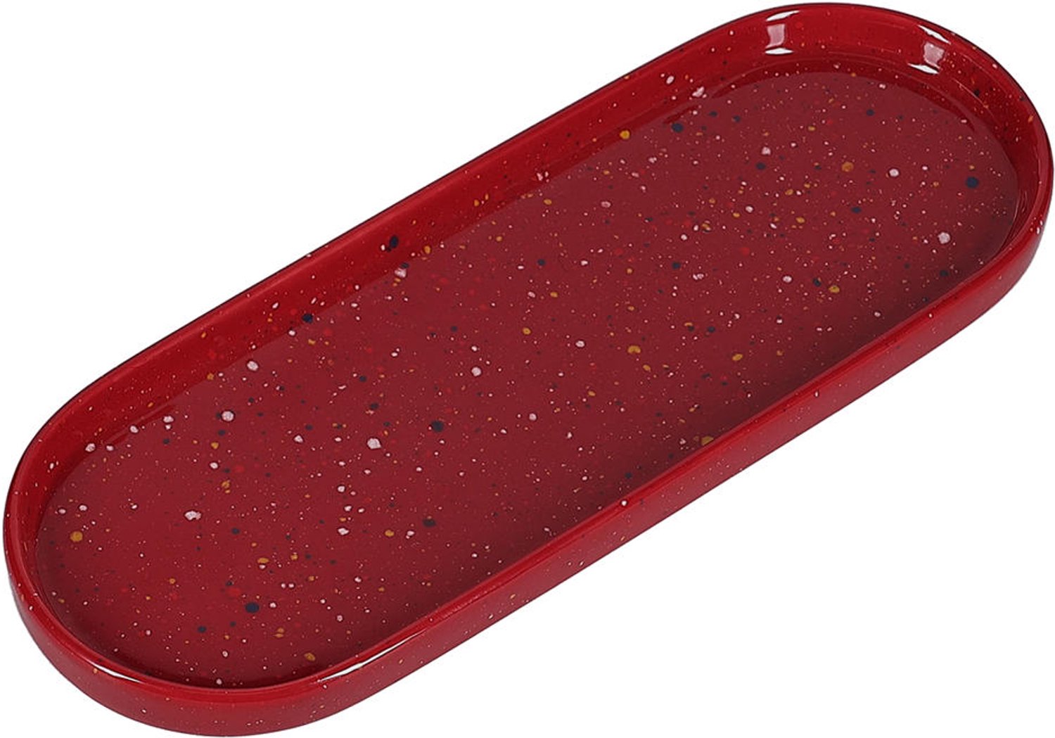 Fameilleur serveerschaal 28,5x10cm bordeauxrood Fika set van 4 - porseleinen schaal om te serveren en delen, voor salades, bijgerechten, fruit en hapjes, vaatwasser- en magnetronbestendig, voedselveilig, servies voor thuis, restaurant en horeca