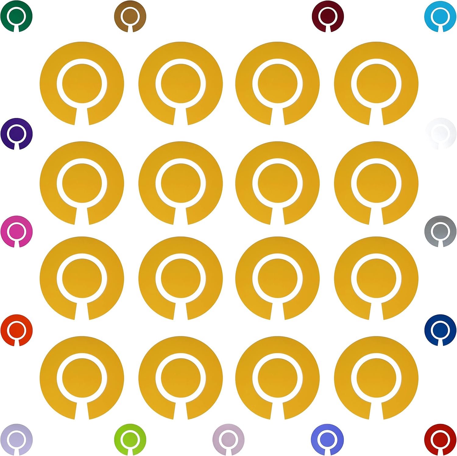 Bowling Stickers 5,5 cm - Zelfklevend - Plain Kleuren - Eenvoudig identificeren - m-winkel