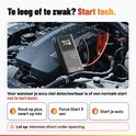 AutoXtreme starthulp met Force Start functie voor het starten van een auto bij een lege accu.