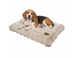 BingoPaw Kalmerend hondenbed groot - Zacht anti-angst hondenkussen - Hondenmatras met antislip onderkant - Wasbaar - 90x60x10 cm