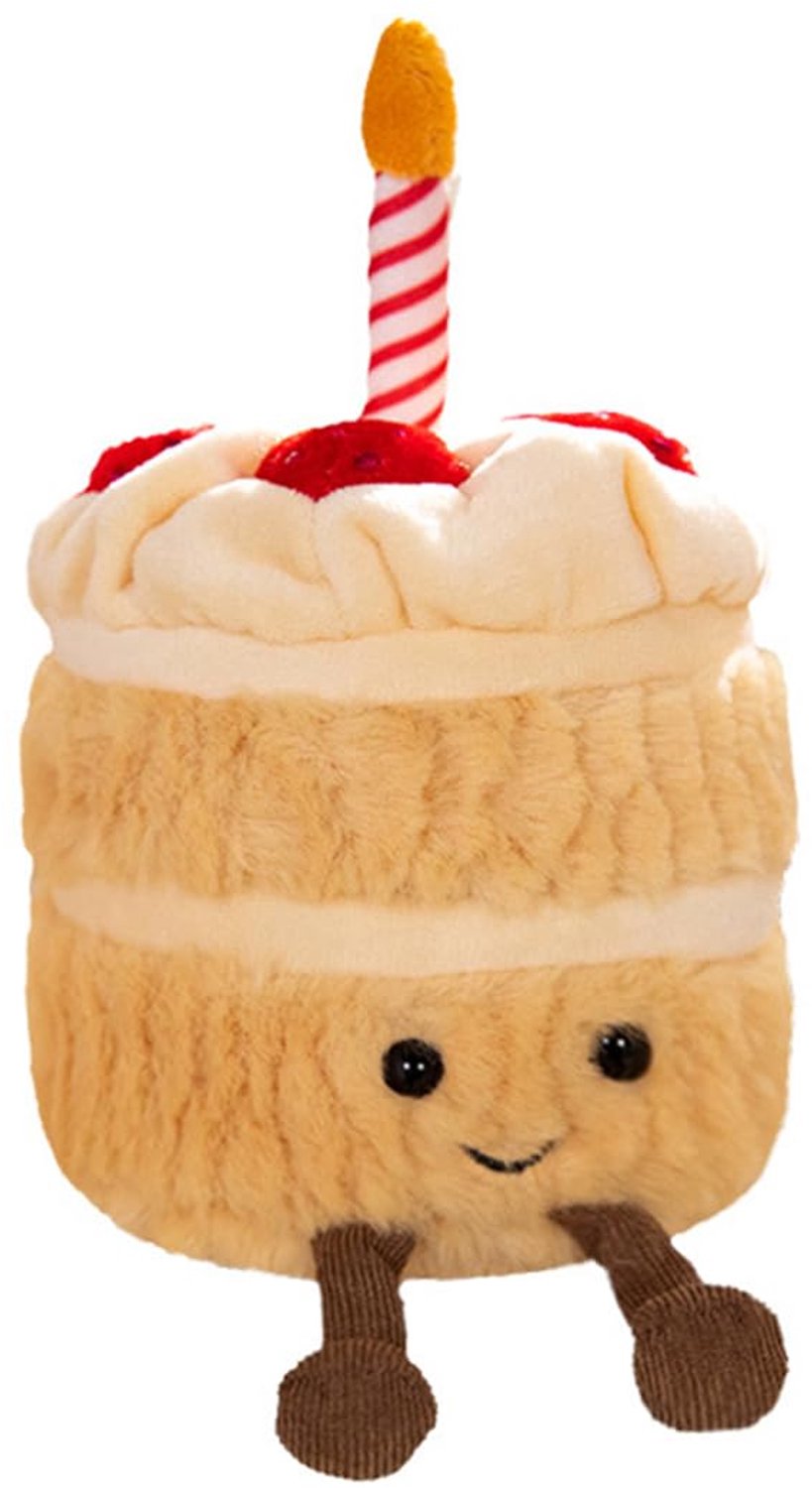Pluche Taart Kussen - Zacht Knuffel Kussen 13 x 22 cm