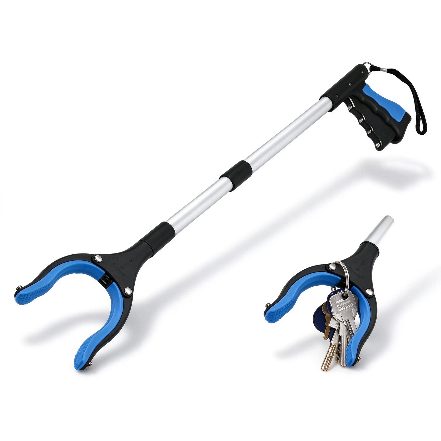 Lifhelpe Hulpmiddelen - Afvalgrijper - Extra lengte 90 cm, opvouwbaar - 360° draaibare kop met magneet - Praktische grijper voor ouderen