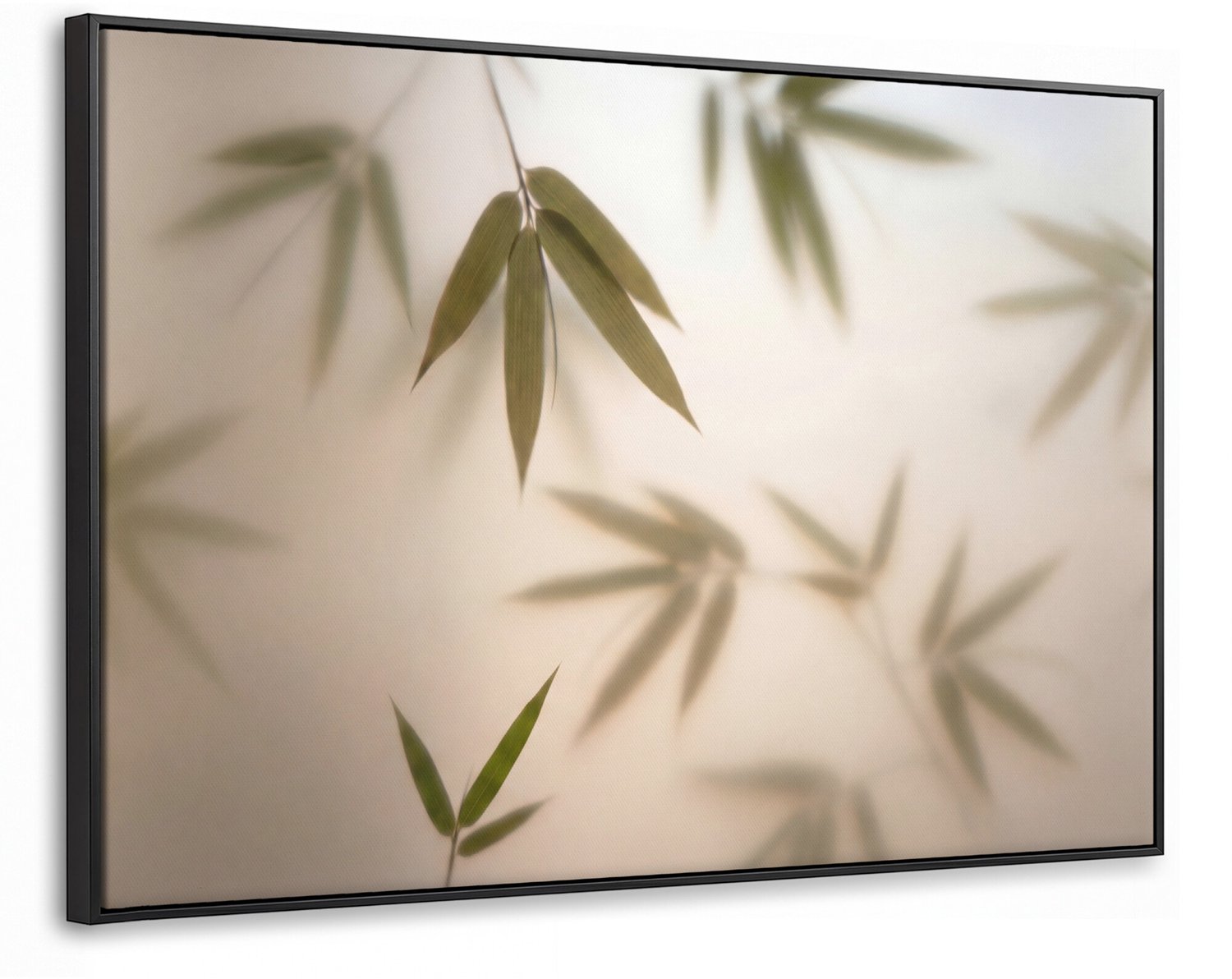 Canvas Schilderij met Baklijst - Planten - Bladeren - Natuur - Groen