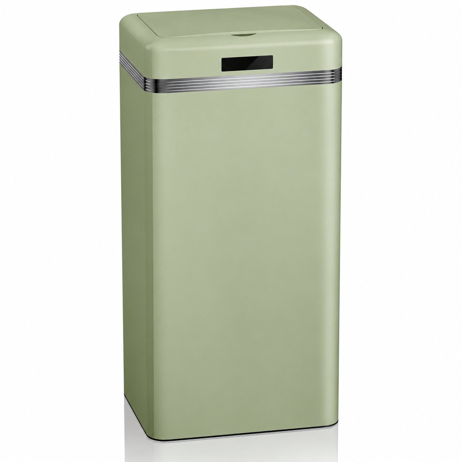 Prullenbak met Sensor 45 Liter – Automatische Metalen Afvalbak – Contactloos – Retro Design – Softclose – Groen