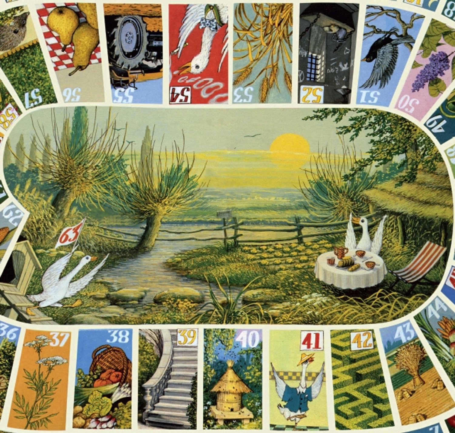 Tactic Selecta Reuze Ganzenbord - Bordspel - 52x68 cm - 6 grote houten ganzen - 2 dobbelstenen - Klassiek familiespel - 2-6 spelers - Vanaf 5 jaar — afbeelding 17