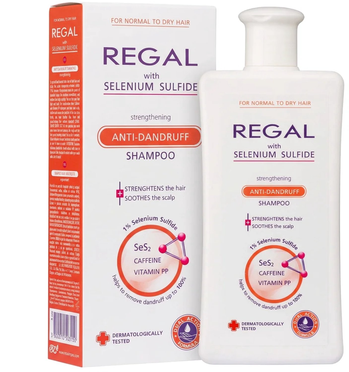Bol.com Regal Anti Roos Selenium Sulfide Shampoo – Normaal & Droog Haar – met Cafeïne & Niacinamide – 200 ml aanbieding