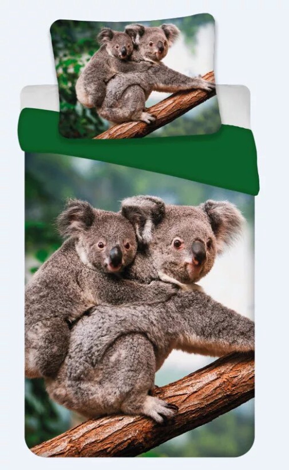 Sweet Home dekbedovertrek Koala 135 x 200 cm (Duitse maat) - 80 x 80 cm - katoen