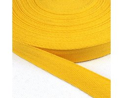 Duories Katoenen biasband, 25 yards x 20 mm randband, keperband, naadband, katoenen band, textielband, visgraatband, keperband, twillband, webbing ban