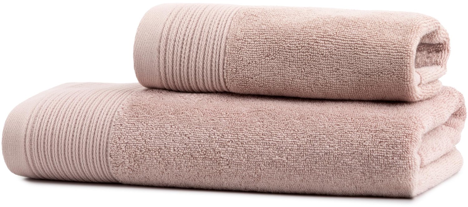 Luxe Handdoeken Set van 2 - 100% Katoen - Roze