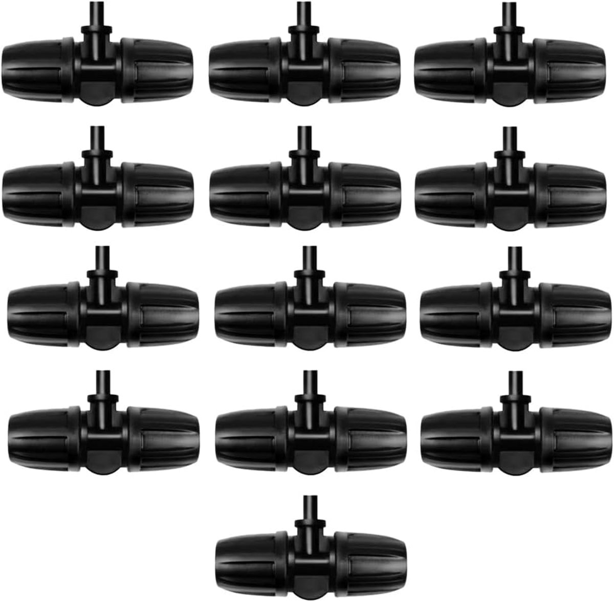 10 stuks 9/12 tot 4/7 T-stuk slangverbinder voor tuinirrigatie, Micro Drip System irrigatiesysteem, druppelslangverbinder, tuinslang, T-stuk, koppeling, waterverdeler set